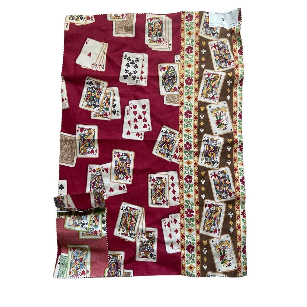Scalamandre "Royal Flush" fabric vintage swatch 24 х 35